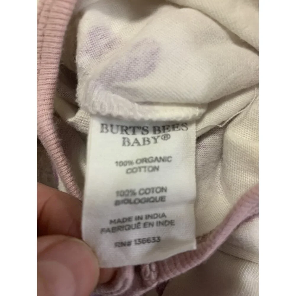 Burts Bees Baby 12M Organic Cotton Dinosaur‎ & Flower Bodysuit Onesie
